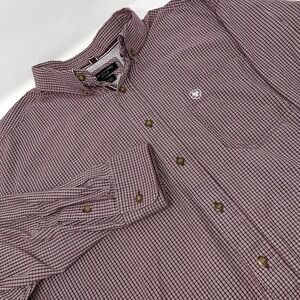 Ariat Pro Series Mens XXL Kent Long Sleeve Plaid Button Down Shirt Rodeo Cowboy